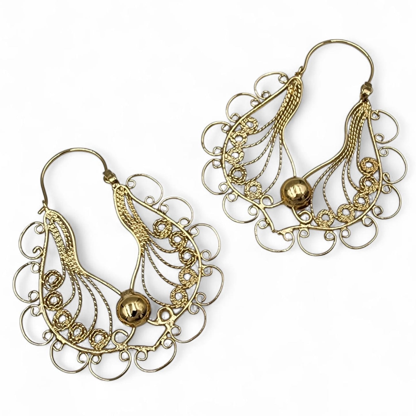 Aretes Curvas filigrana