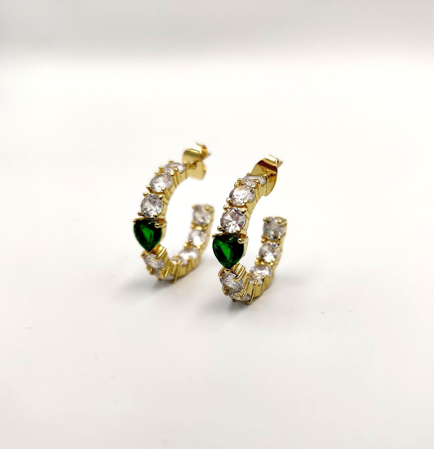 Aretes Arracada con Circonitas