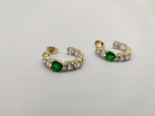 Aretes Arracada con Circonitas