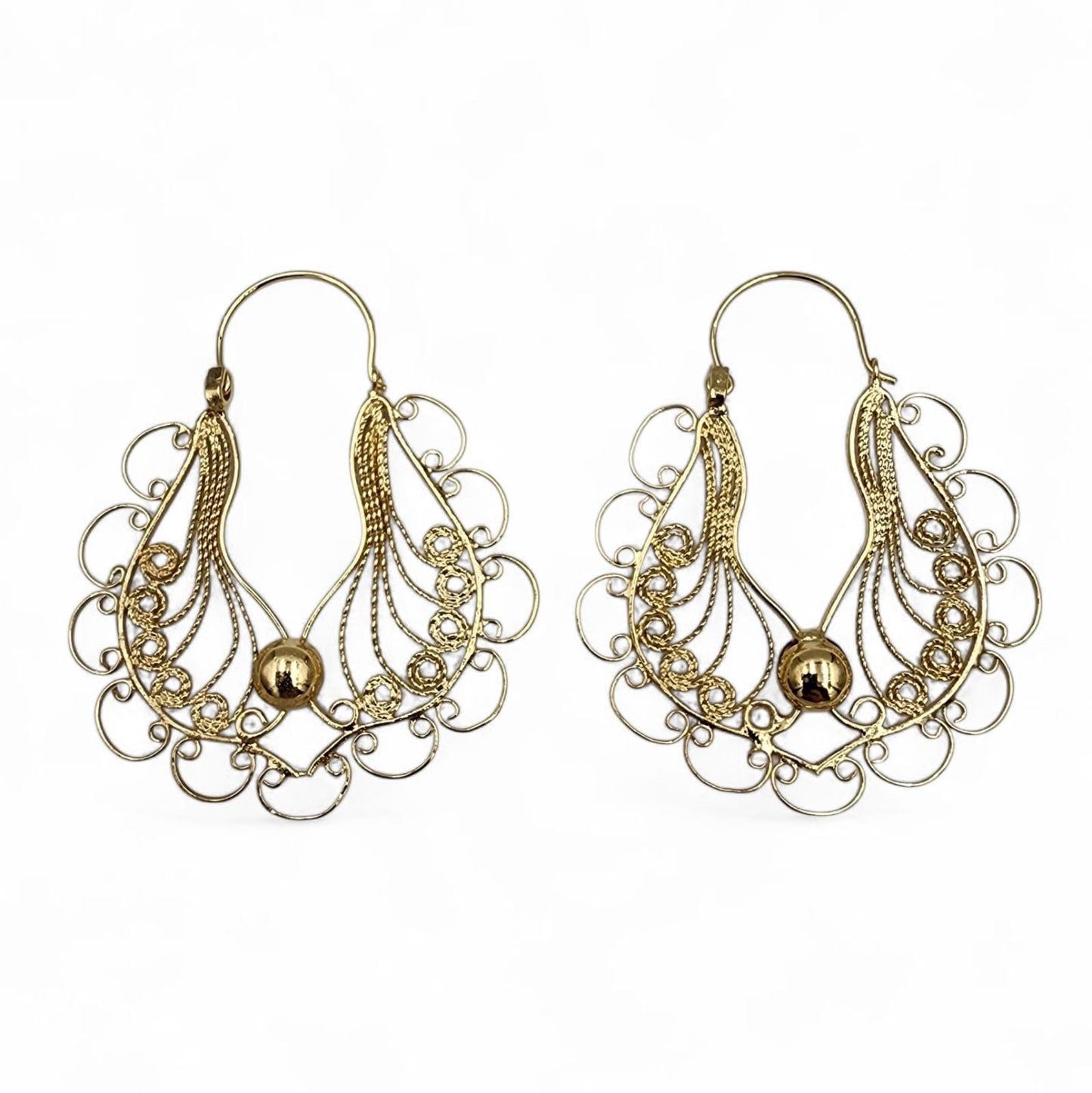 Aretes Curvas filigrana