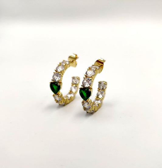 Aretes Arracada con Circonitas